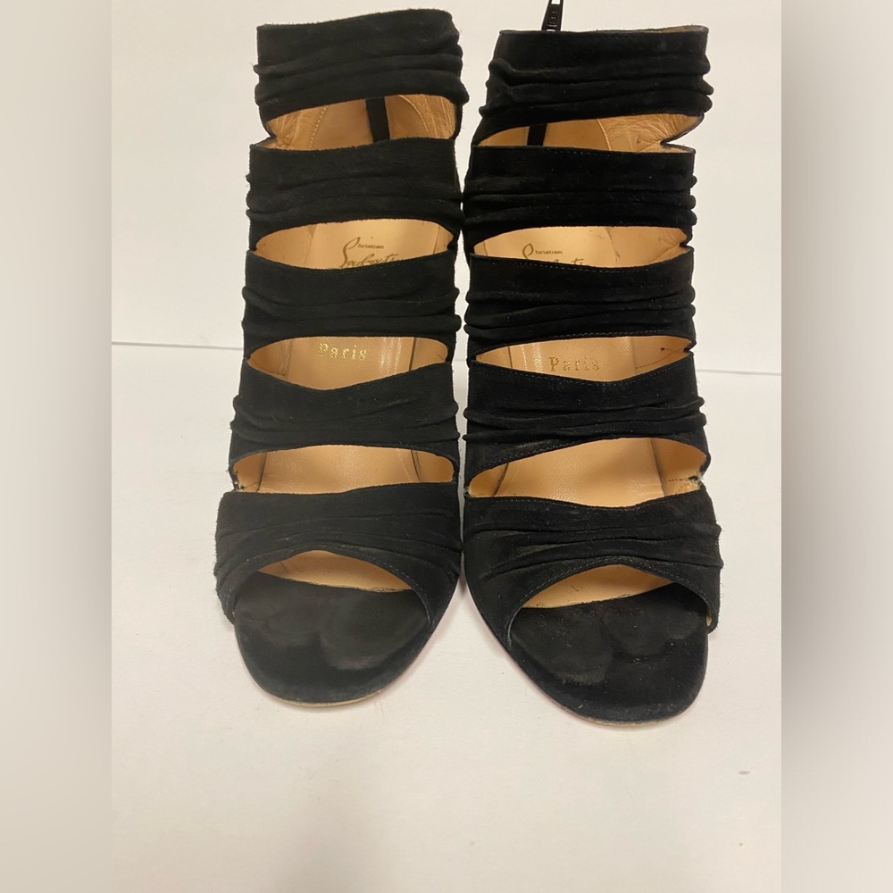 Christian Louboutin Developpa Suede Wedge Pumps H… - image 5